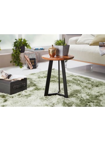 FineBuy Beistelltisch in Braun / Sheesham / 35x35x45