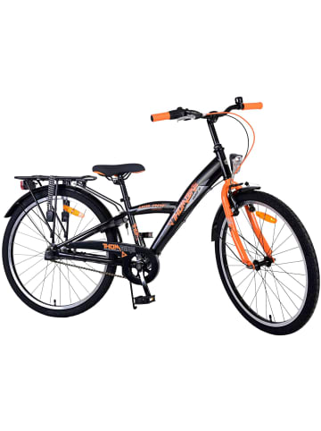 Volare Kinderfahrrad Thombike für Jungen 24 Zoll Kinderrad in Schwarz Orange 8 Jahre