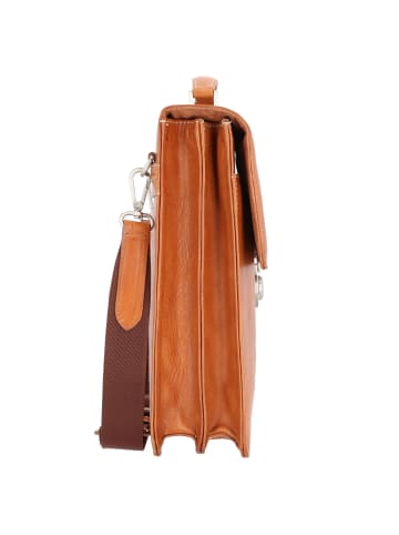 Leonhard Heyden Bergamo Aktentasche Leder 40 cm Laptopfach braun