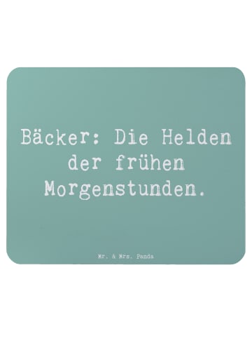 Mr. & Mrs. Panda Mousepad Spruch Bäcker Helden mit Spruch in Meeresbrise