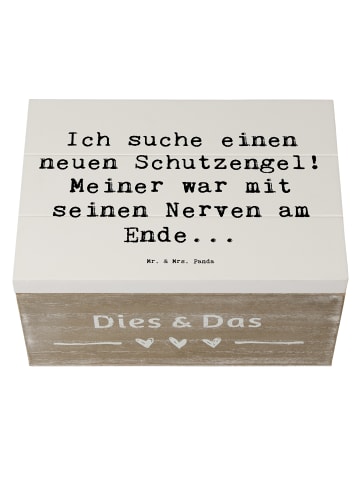 Mr. & Mrs. Panda Aufbewahrungsbox Spruch Neuer Schutz mit Spruch in Weiß