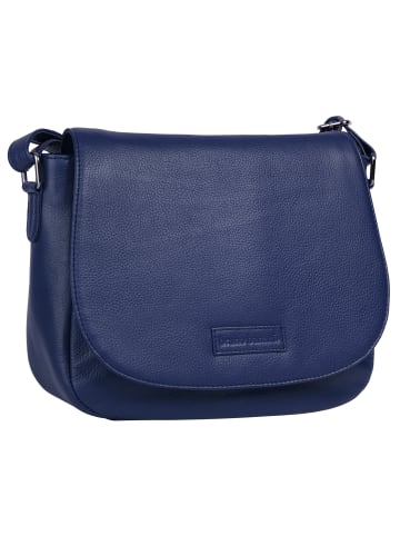 Bruno Banani Umhängetasche echt Leder in blau