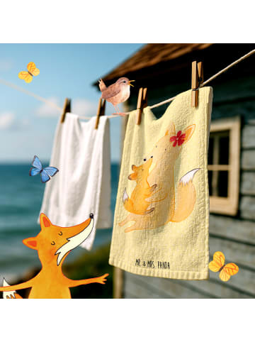 Mr. & Mrs. Panda Gästehandtücher Fuchs Mama ohne Spruch in Gelb Pastell