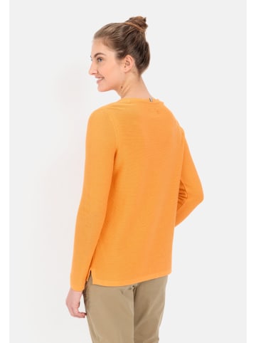 Camel Active Feinstrickpullover mit V-Ausschnitt in Orange