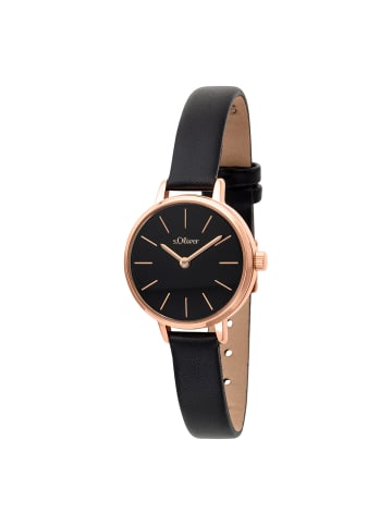 s.Oliver Armbanduhr Petite Time in schwarz