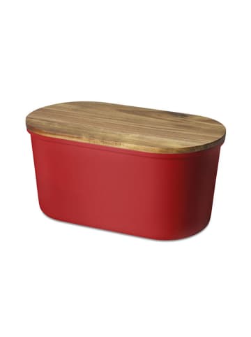 Echtwerk Brotbox mit Holzdeckel "Fresh" 13 l in Rot