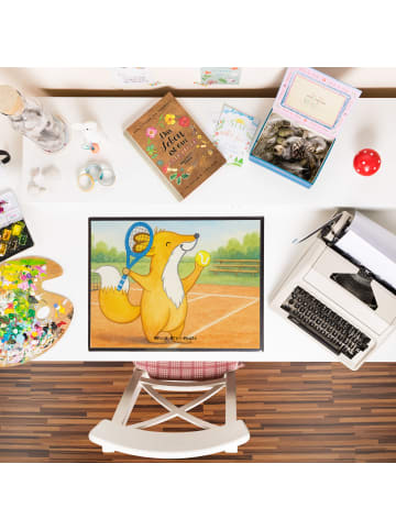 Mr. & Mrs. Panda Tischschoner Fuchs Tennis spielen Design ohne S... in Weiß