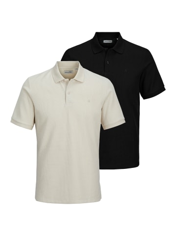Jack & Jones Poloshirt Austin in Schwarz / beige