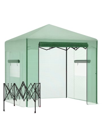 Outsunny Foliengewächshaus 238L x 178B x 240H cm Grün