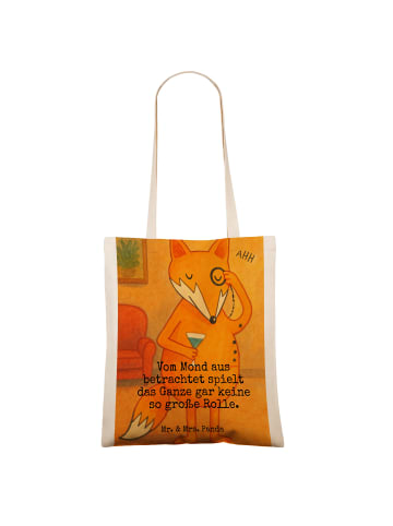 Mr. & Mrs. Panda Tote Bag Fuchs Lord Design mit Spruch in Weiß