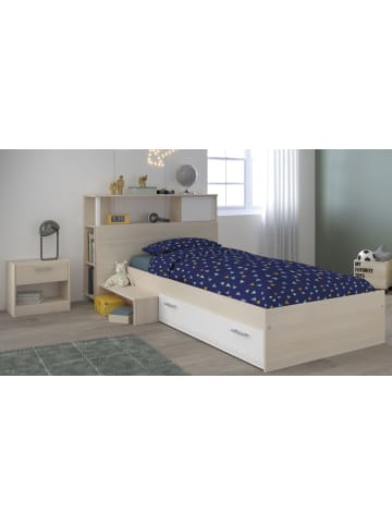 Parisot Kinderzimmer Set 3-tlg. mit Regal Nachttisch und Bett 90 x 200
