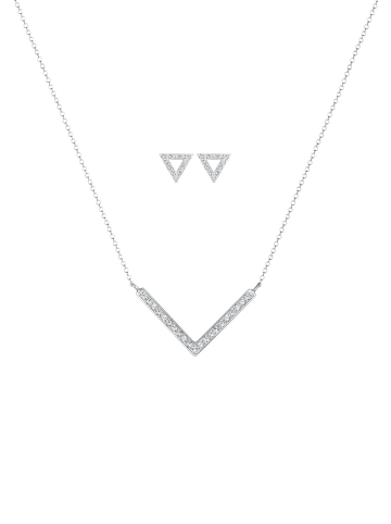 Elli Schmuckset 925 Sterling Silber Dreieck, Geo in Silber