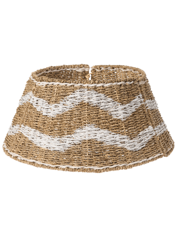 Beliani Weihnachtsbaumkragen HIVER in Naturfarben/Weiß - (W) 60 x (H) 29 x (L) 60 cm