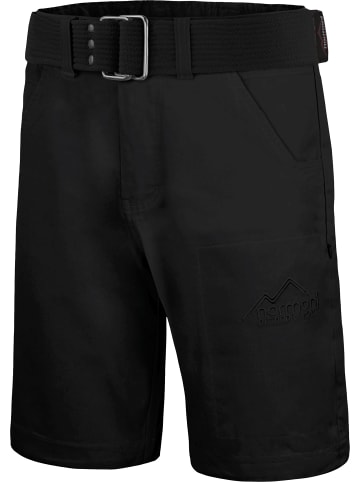 Normani Outdoor Sports Chino Shorts „Gobi“ mit Gürtel „Taklamakan“ in Schwarz
