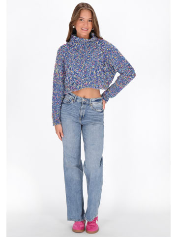 myMo Women Sweater in blue multicolor