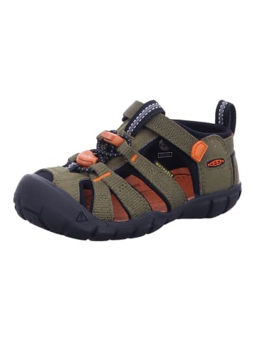 Keen Sandalen Kinder SEACAMP II CNX C-DARK OLIVE/GOLD FLAME in Grün