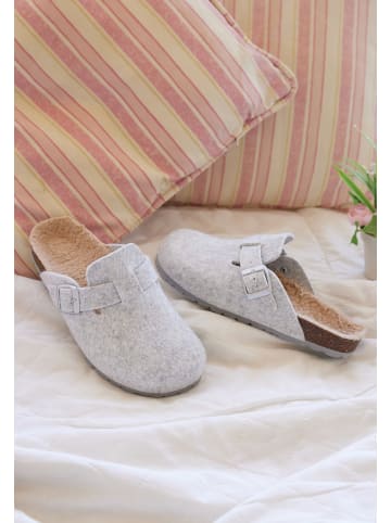 babunkers Pantoletten HOME FANTASY in grau