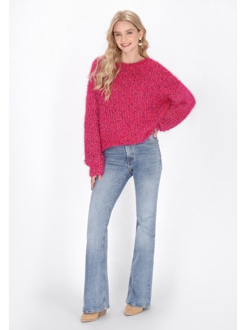 IZIA Women Sweater in fuchsia multicolor