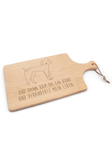 Mr. & Mrs. Panda Schneidebrett Hund Dogge mit Spruch in Transparent