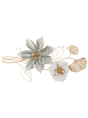 Beliani Wandobjekt EUROPIUM in Gold/Weiß/Grün - (W) 89 x (H) 46 x (L) 5 cm