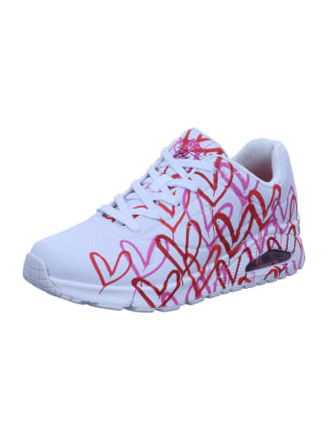 Skechers Sneaker UNO - SPREAD THE LOVE in white/red/pink