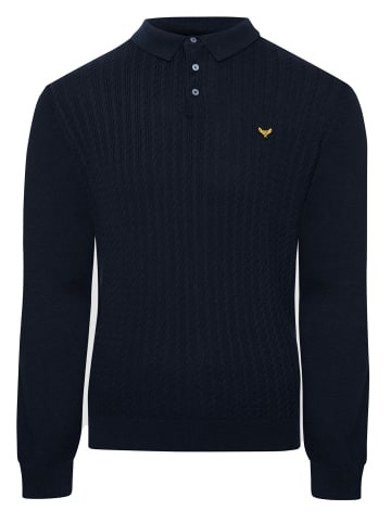 Threadbare Langarmshirt Polo Caesar in Navy
