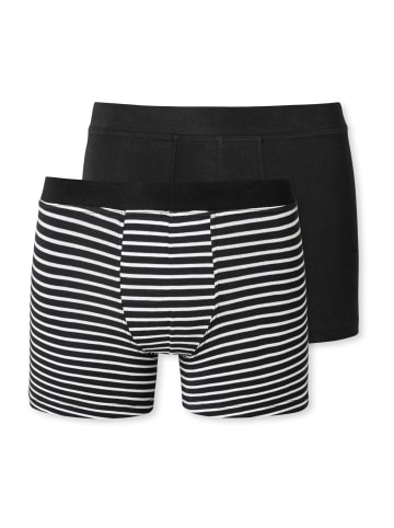 Schiesser Retroshorts 2er-Pack Basic Kids in schwarz/weiß