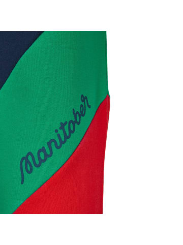 MANITOBER Cut & Sew Jogginghose in Red/Green/Navy