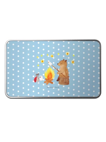 Mr. & Mrs. Panda Dose Bär & Marienkäfer Lagerfeuer ohne Spruch in Blau Pastell