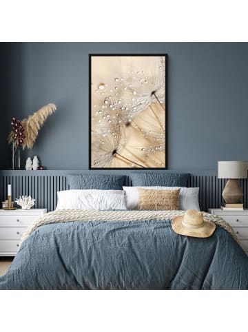 MuchoWow Poster mit Bilderrahmen Braun