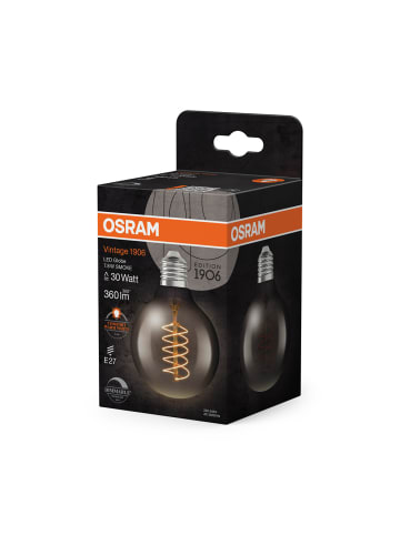 Osram OSRAM Dimmbare LED-Lampen, Vintage-Edition, 30 Watts Ersatz, E27, G80, 1800