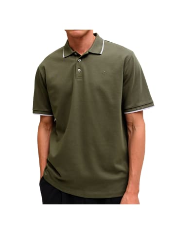 Jack and Jones Blaethan Detail SS Polo in Oliv