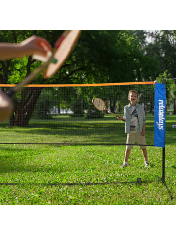 relaxdays Badmintonnetz in Schwarz/ Blau - (B)310 x (H)225 x (T)103 cm