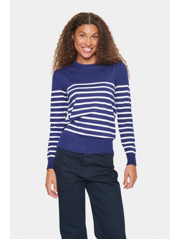 SAINT TROPEZ Strickpullover MilaSZ Gerade Passform in Midnight Sail