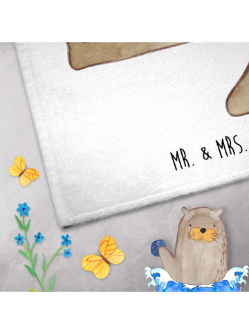 Mr. & Mrs. Panda gäste wc handtuch Otter Bauch ohne Spruch in Weiß