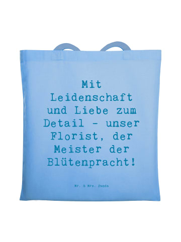 Mr. & Mrs. Panda totebag Spruch Florist Kunst mit Spruch in Sky Blue