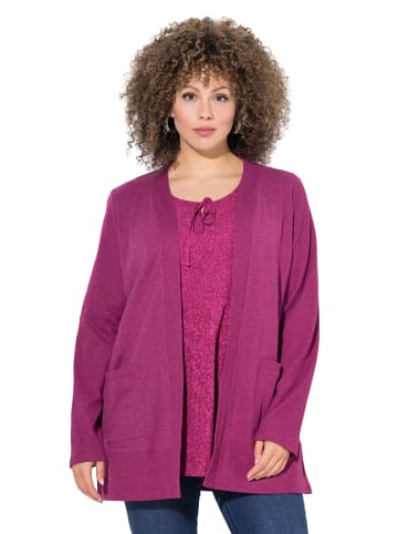 Ulla Popken Sweatjacke in magnolienrot