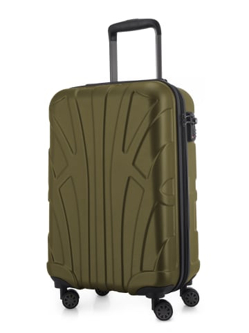 suitline Handgepäckkoffer 55x35x20 cm Carry-On 55cm Hartschale 34 L in Avocado