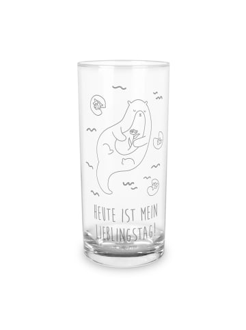 Mr. & Mrs. Panda Wasserglas Otter Seerose mit Spruch in Transparent