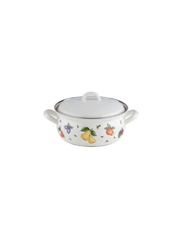 Riess Riess Casserole avec couvercle Country Fruit Garden Ø16cm 1 litre émail
