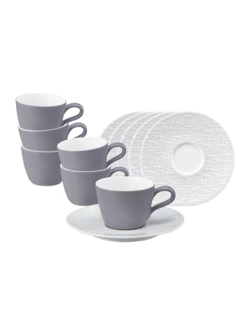 Seltmann Weiden 6er Set Espressotassen mit Untertassen Life Fashion in 90 ml in Elegant Grey
