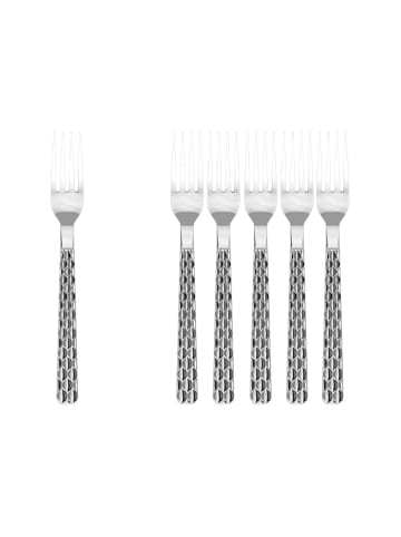 Villeroy & Boch 6er Set Tafelgabel Boston 210 mm in silber