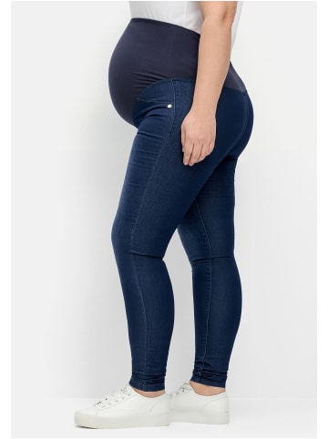 sheego Umstands-Treggings in dark blue Denim