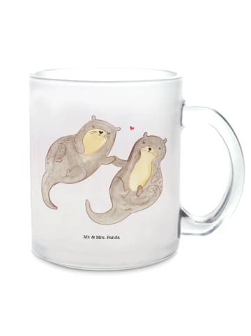 Mr. & Mrs. Panda Teetasse Otter Hände halten ohne Spruch in Transparent