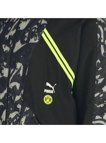 Puma Trainingsjacke Borussia Dortmund BVB TFS Woven in schwarz / grau