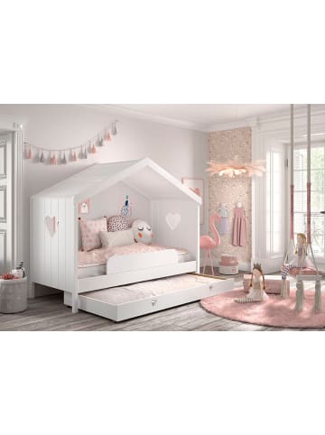 58 aufm Kessel HAUSBETT Kamila 4 213x172x99 aus Massivholz+MDF in Weiß