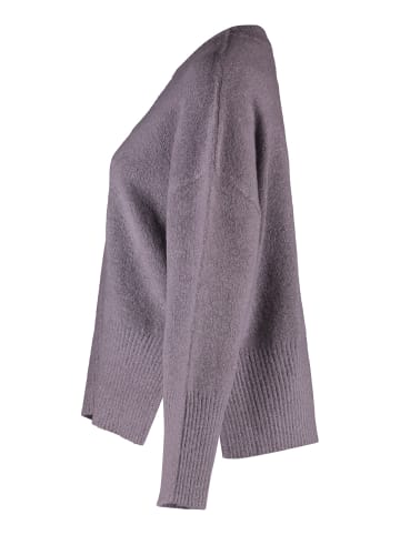 Hailys Bequemer Pullover mit weitem Schnitt und Rippdetails in Grau