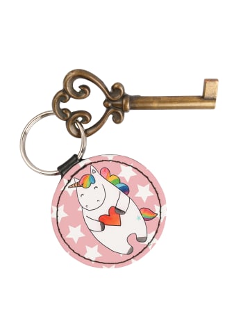 Mr. & Mrs. Panda Anhänger Einhorn Herz ohne Spruch in Rot Pastell