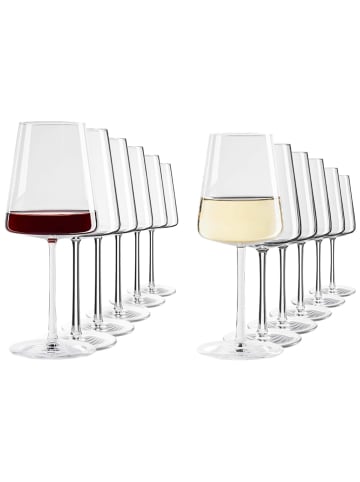 Stölzle 12er Set Rot- und Weißweingläser Power 520 ml + 400 ml in transparent