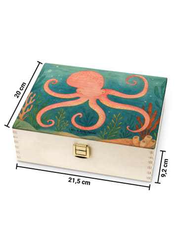 Mr. & Mrs. Panda Tee Box Tintenfisch Design ohne Spruch in Weiß